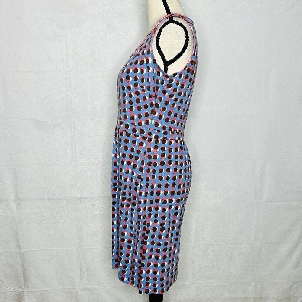 Boden Sleeveless Knit Shift Dress Sz 8P Petite Multicolor Dotted Print - Picture 5 of 10
